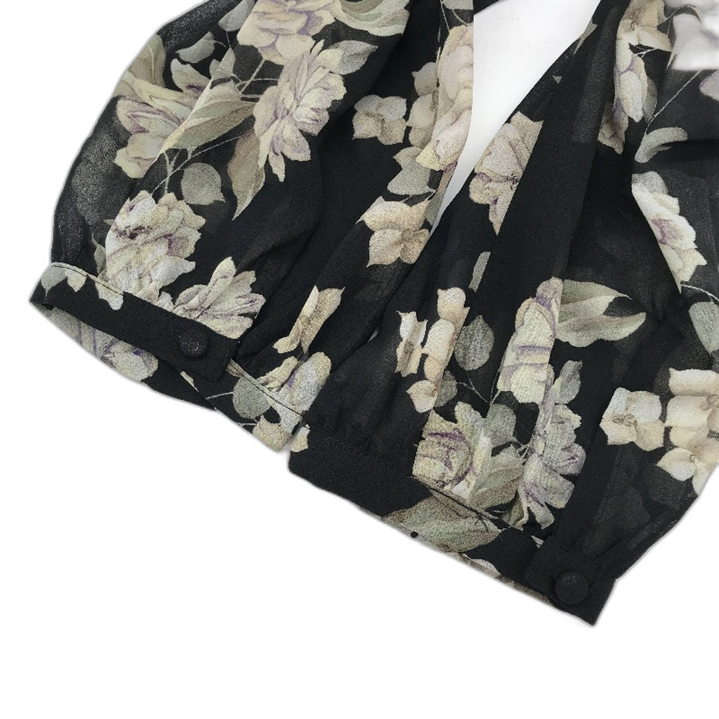 Ever New Black Flowy Floral Crossover Front Mini Dress Ladies Size AU 14 NEW
