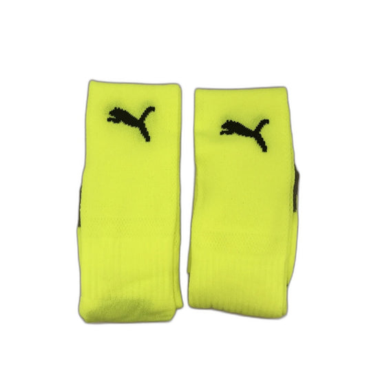 PUMA  2 Pack Fluro Yellow & Black Striker Football High Socks Youth Sz US 13-3