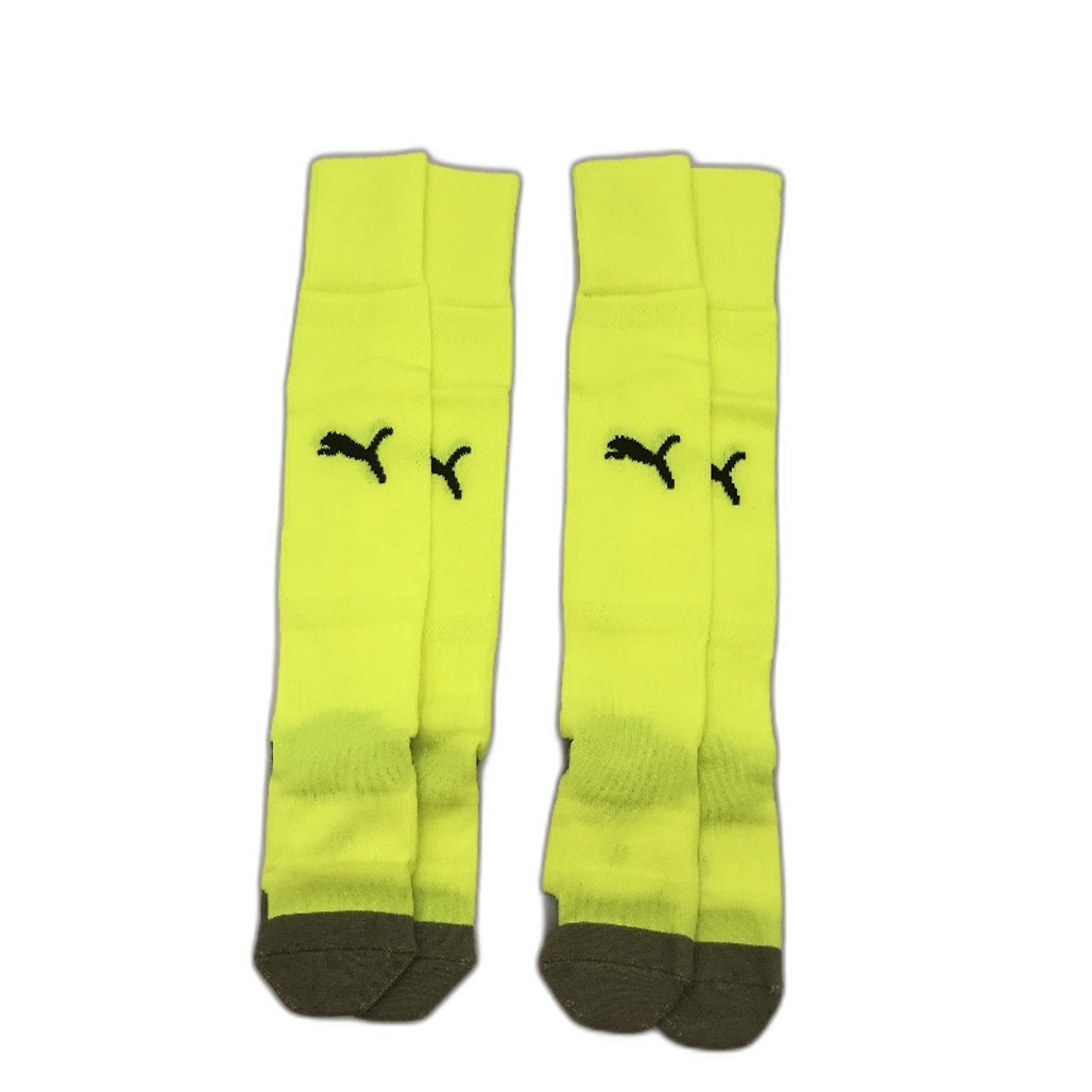 PUMA  2 Pack Fluro Yellow & Black Striker Football High Socks Youth Sz US 13-3