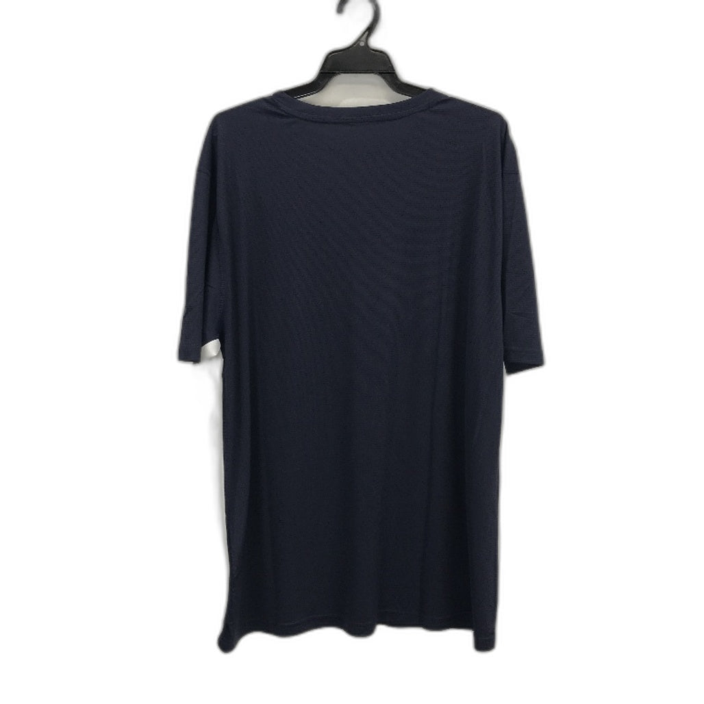 PUMA Navy & White Cross The Line Tee 2.0 Lightweight Training T shirt Mens Sz XL