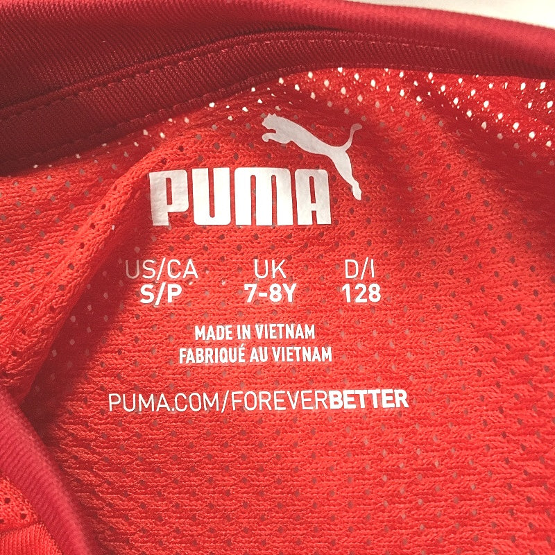 PUMA  Junior Team GOAL 23 Jersey Short Sleeve Training Top Tshirt Youth 7-8Y