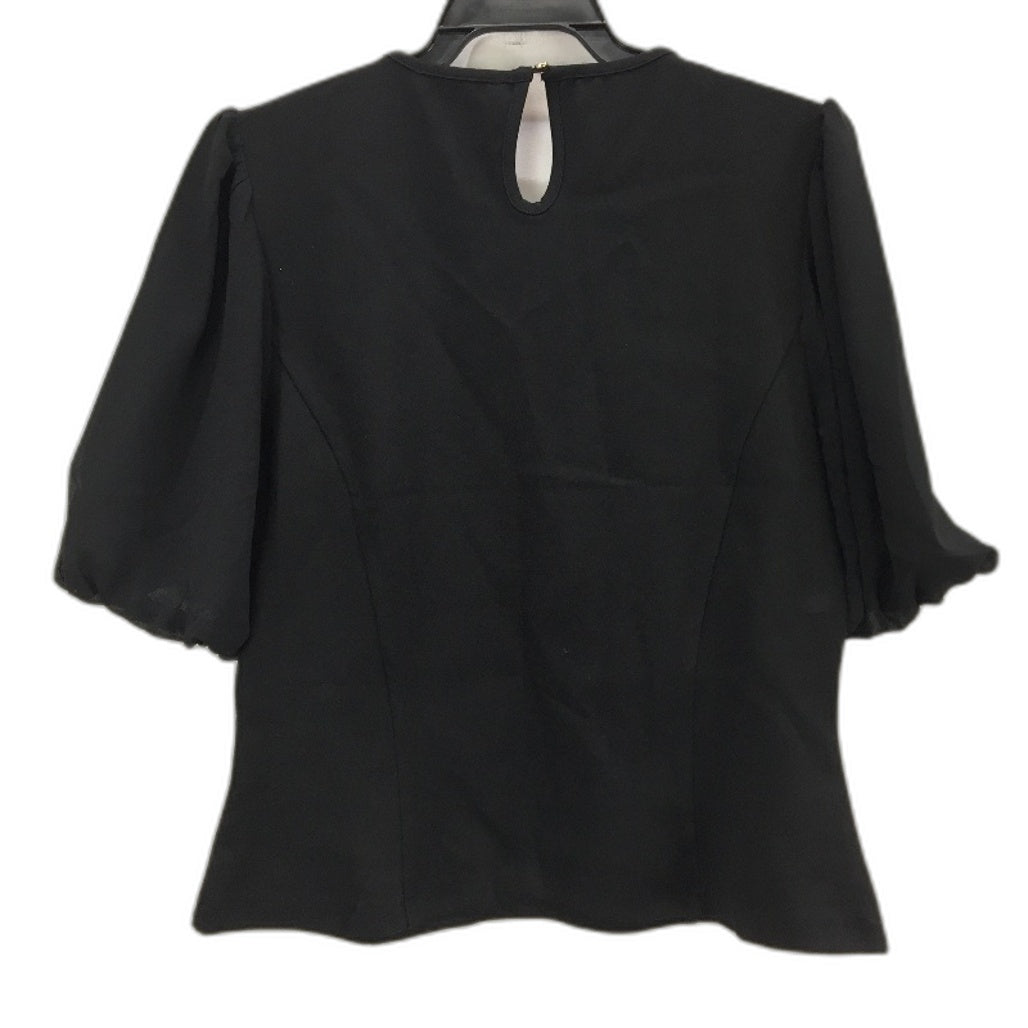 Portmans Black Crew Puff Short Sleeve Top Ladies Size Medium NEW