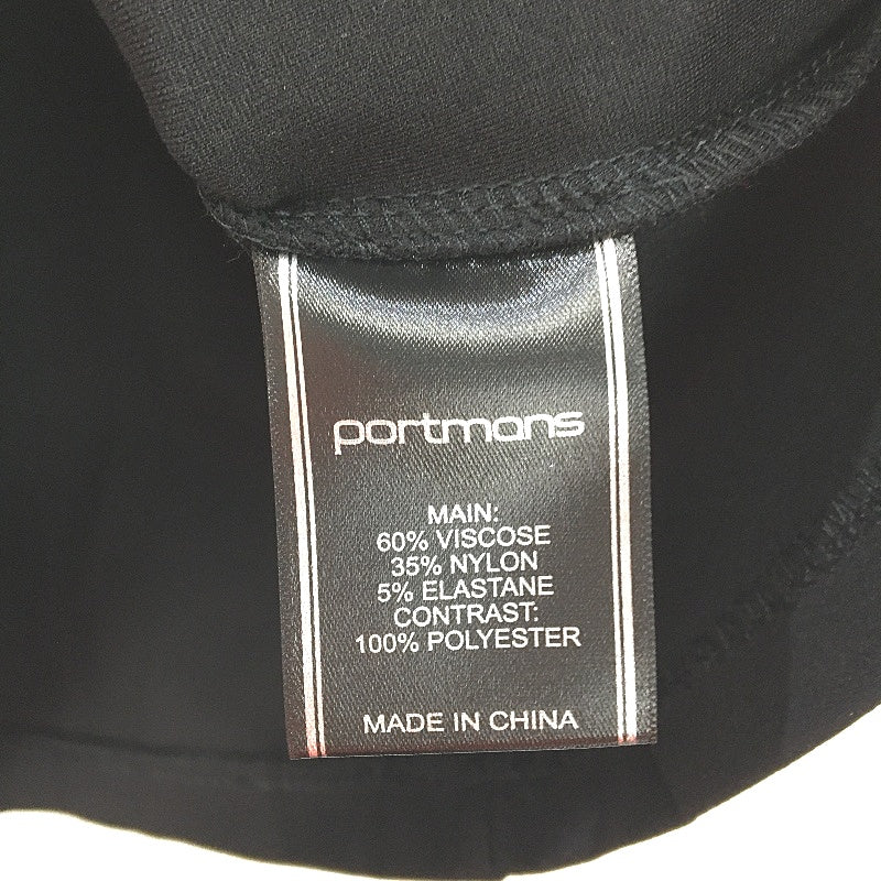 Portmans Black Crew Puff Short Sleeve Top Ladies Size Medium NEW