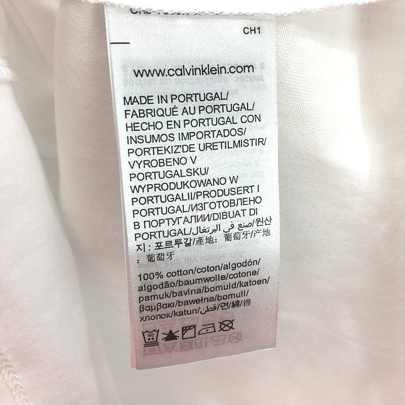 Calvin Klein Jeans Bright White 100% Cotton Logo T-Shirt Ladies Size Large NEW