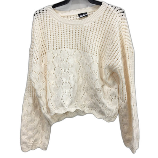 Dotti Soft Cream Bunnie Chenille Open Knit Jumper Ladies Size XL NEW