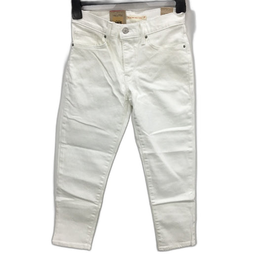 Levi's Soft Clean White 311 Shaping Skinny Capri Denim Pants Ladies Size 27 NEW