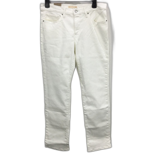 Levi's Soft Clean White 314 Shaping Straight Denim Jeans Ladies Size 32 NEW