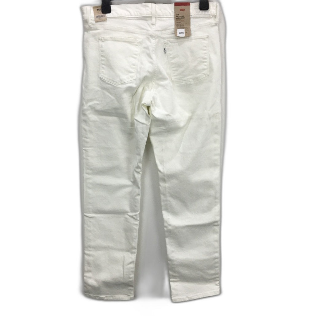 Levi's Soft Clean White 314 Shaping Straight Denim Jeans Ladies Size 32 NEW