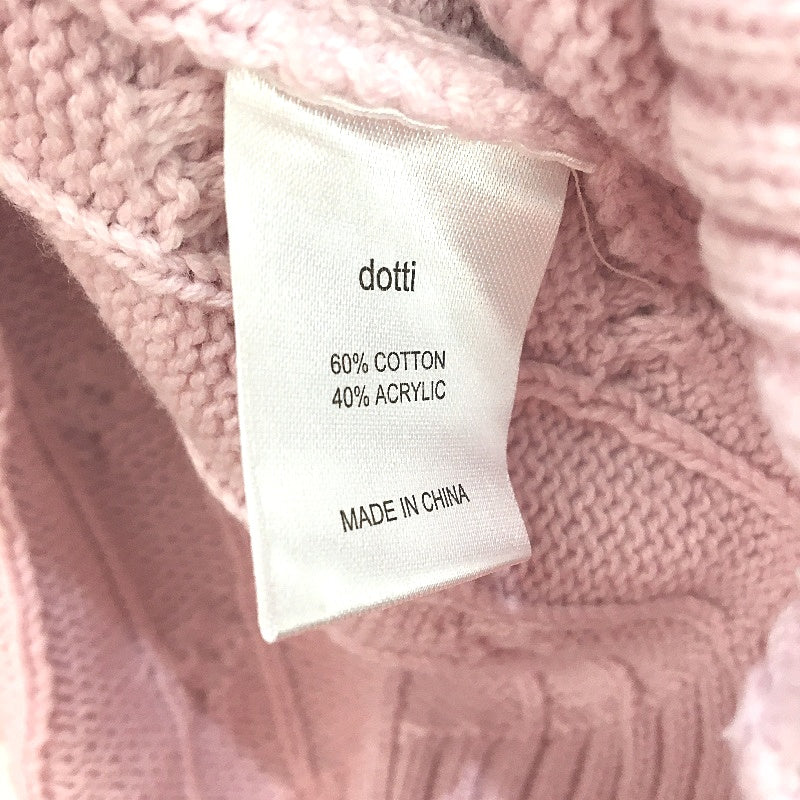 Dotti Pink Lavender Kimmy Cable V-Neck Knit Jumper Ladies Size Medium NEW