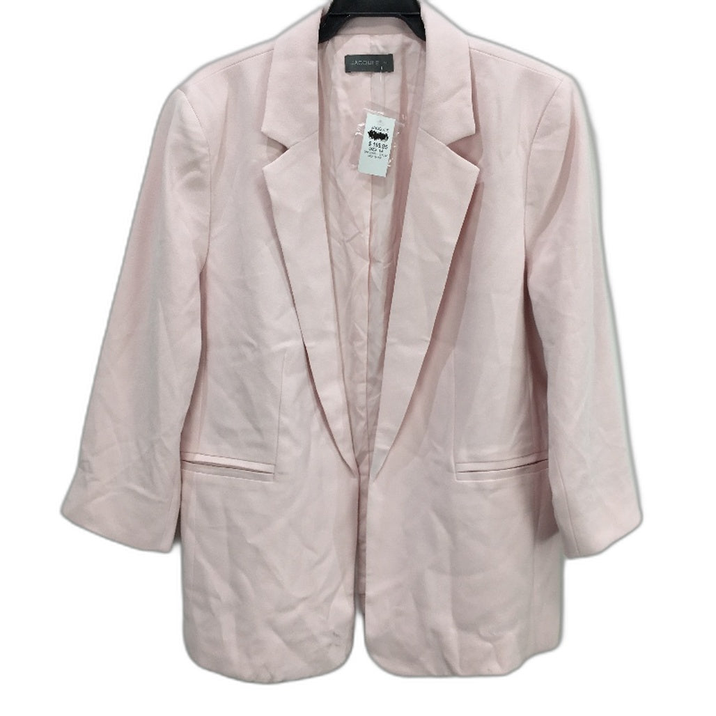 Jacqui E Carnation Pink  Button Detail Crepe Blazer Ladies Size 16 NEW