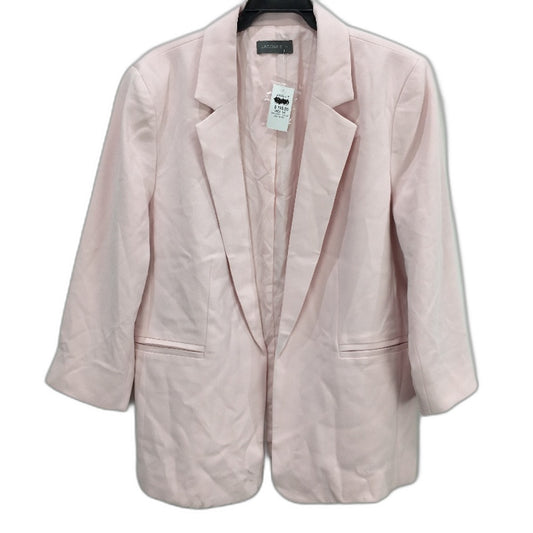 Jacqui E Carnation Pink  Button Detail Crepe Blazer Ladies Size 16 NEW
