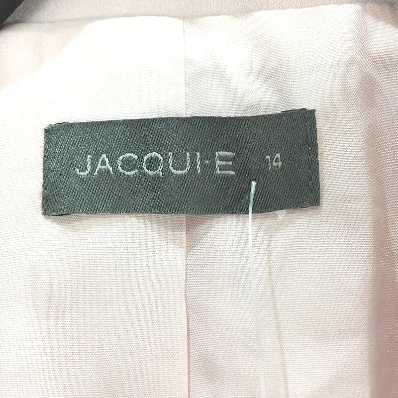 Jacqui E Carnation Pink  Button Detail Crepe Blazer Ladies Size 16 NEW
