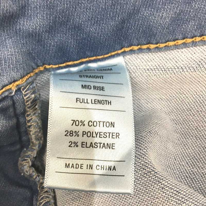 Just Jeans Curve Antique Blue Amaze Knit Straight Leg Mid Rise Jeans  Sz 20 NEW