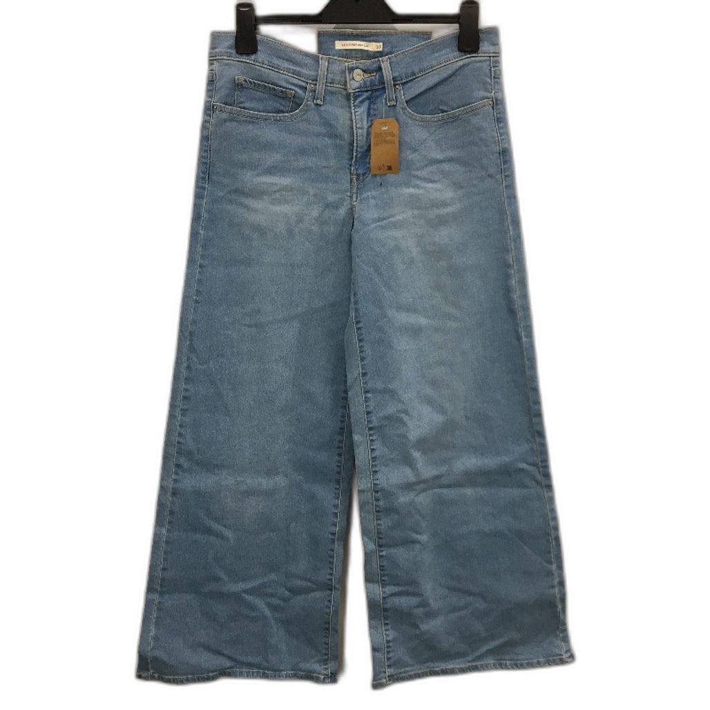 Levi's Tall Glass Of Water Blue 3:8 Shaping Wide Leg Jeans Size 30x30 NEW