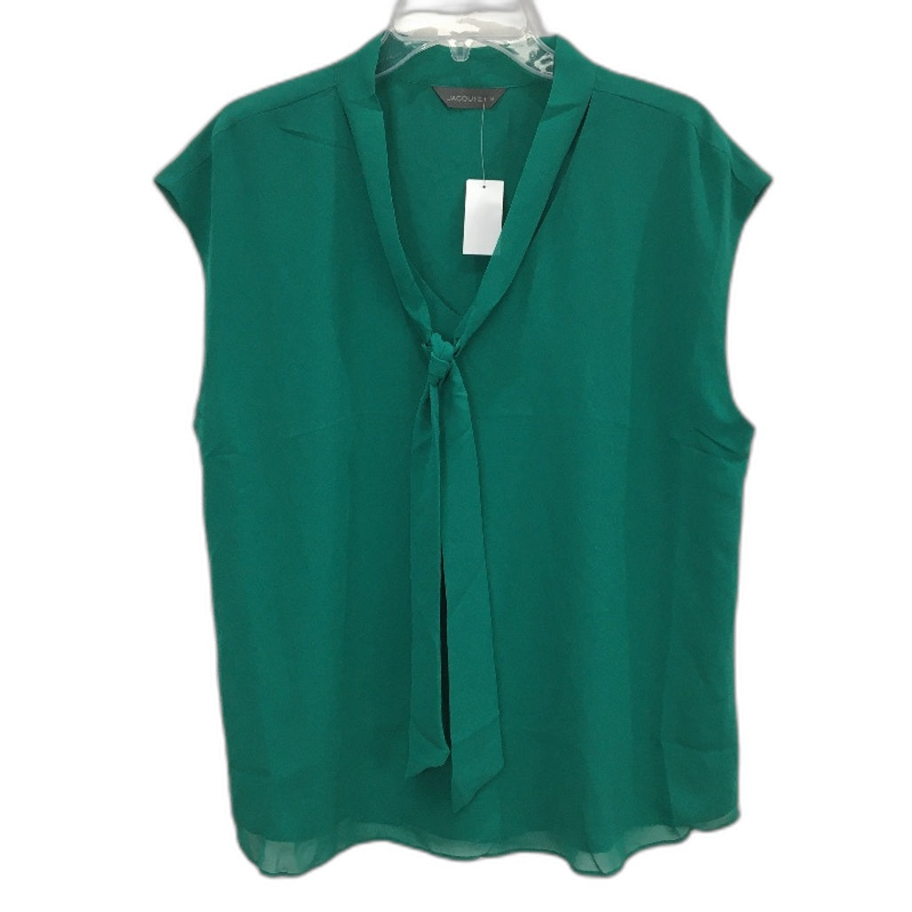 Jacqui E Emerald Green Eliza Sleeveless Blouse Ladies Size 14 NEW