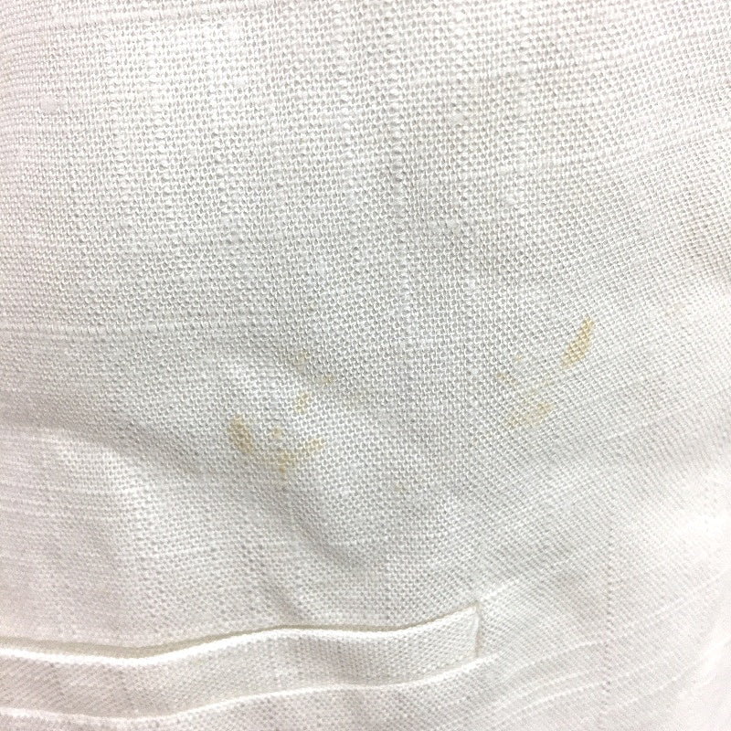 Dotti White Linen Blend Maya Button Up Vest Ladies Size 10 NEW
