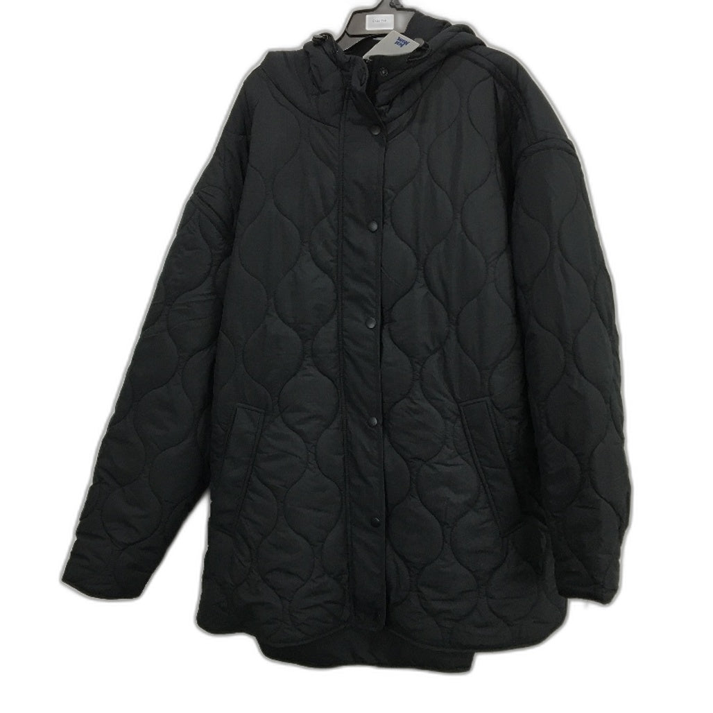 Just Jeans Black Quilted Curve Hem Longline Coat Ladies Size 24 NEW