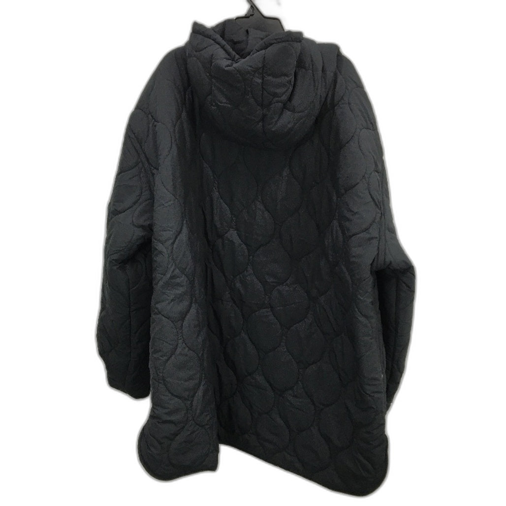 Just Jeans Black Quilted Curve Hem Longline Coat Ladies Size 24 NEW