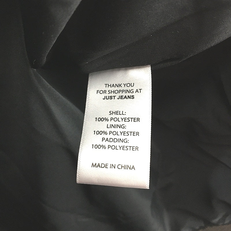 Just Jeans Black Quilted Curve Hem Longline Coat Ladies Size 24 NEW