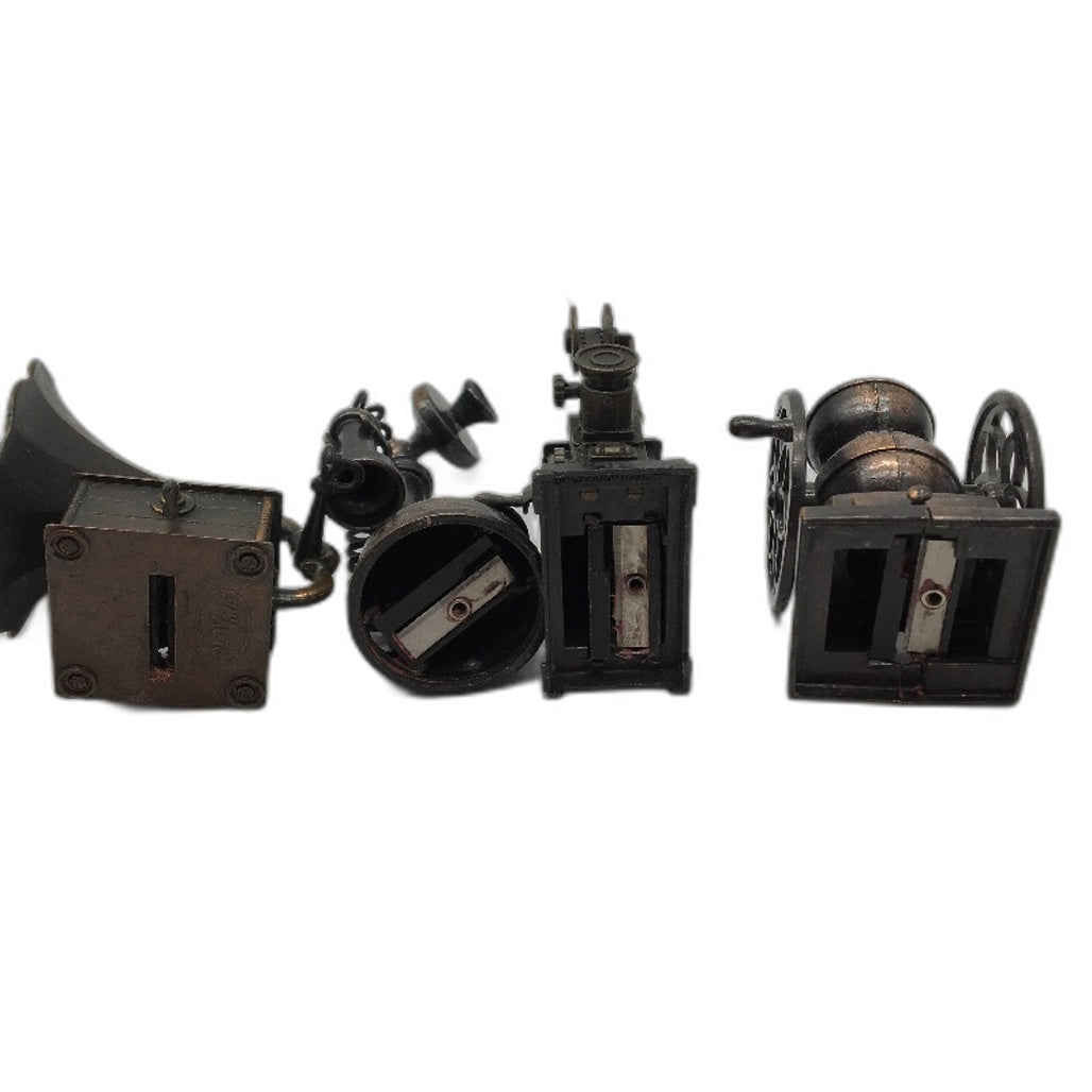 VINTAGE 4 Piece Die Cast Metal Collectible Pencil Sharpeners