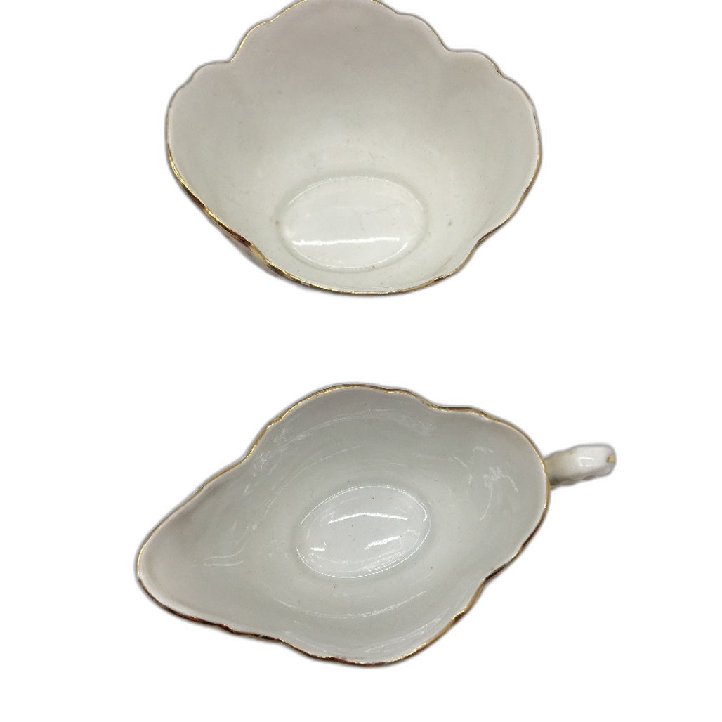 VINTAGE Silesia Ceramic Floral Jug & Bowl Set Silver Electro Plated Tray