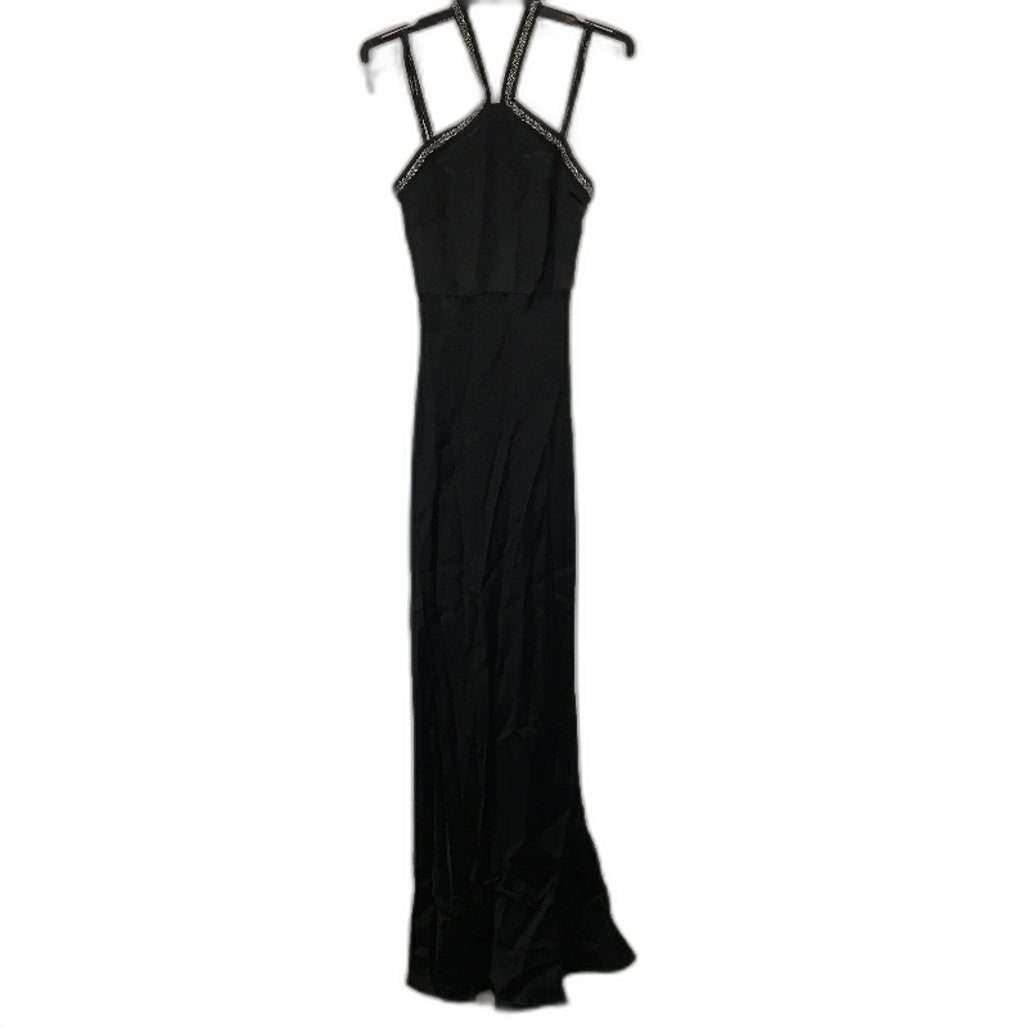 Forever New Black Neck Strap Slip Beaded Details Maxi Dress Ladies Size AU 4