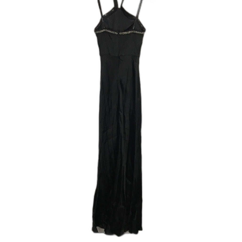 Forever New Black Neck Strap Slip Beaded Details Maxi Dress Ladies Size AU 4