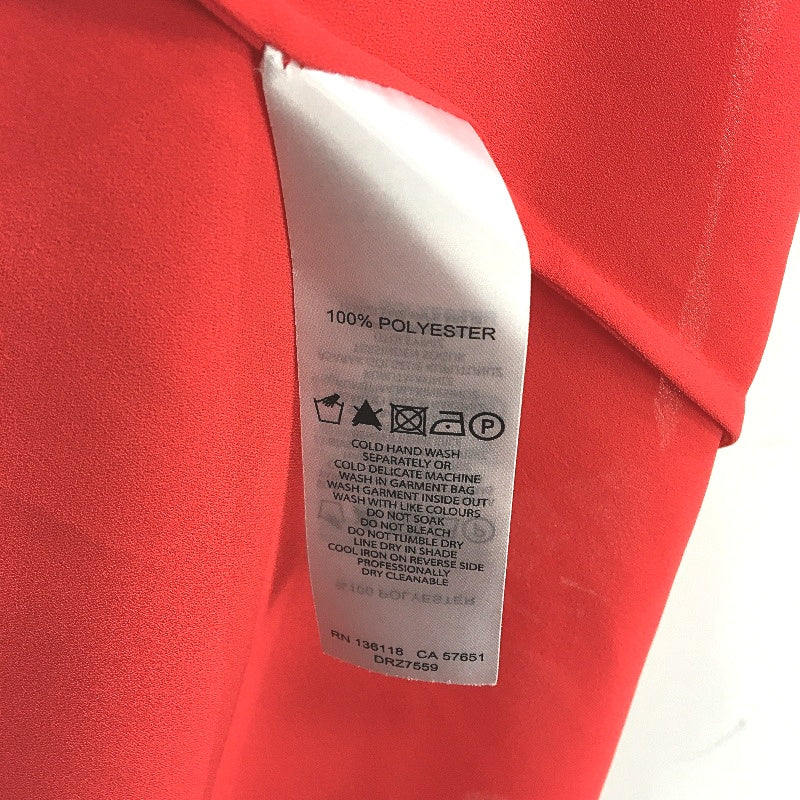 Forever New Red Crossover Belted Wrap-Tie Ruffled Midi Dress Ladies Size AU 6