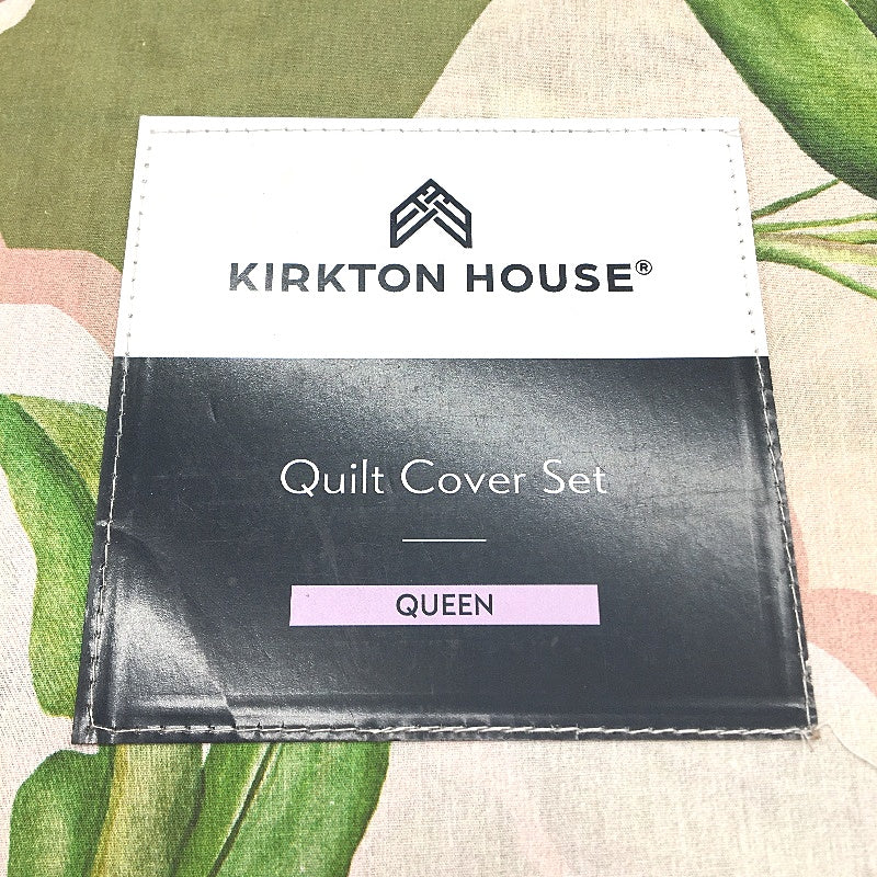 Kirkton House Multicoloured Floral Patterned Oasis Quilt Cover Set Queen Bed NEW