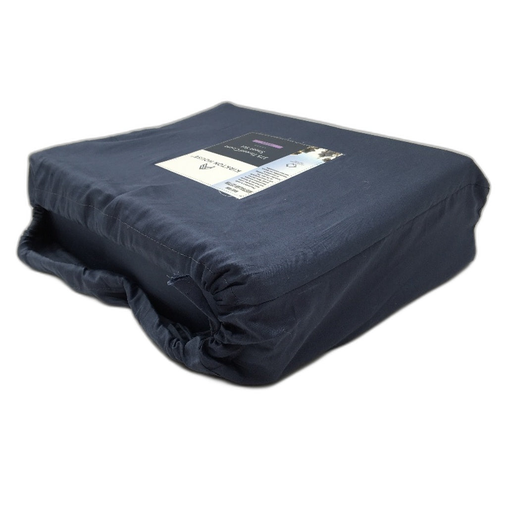 Kirkton House 375 Thread Count Navy Blue Cotton Sheet Set Queen Bed NEW