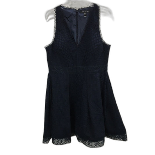 Forever New Navy Lace Design Pattern A-Line Mini Dress Ladies Size AU 14