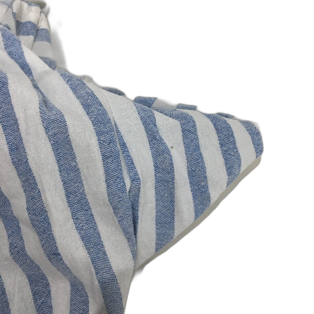 E-Lady Blue & White Tie Back Lightweight Pocketed Mini Jumpsuit Ladies Size AU 6