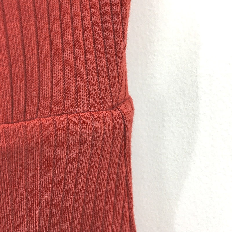 Forever New Red Ribbed Tie Front Lettuce Trim Mini Dress Ladies Size AU 8