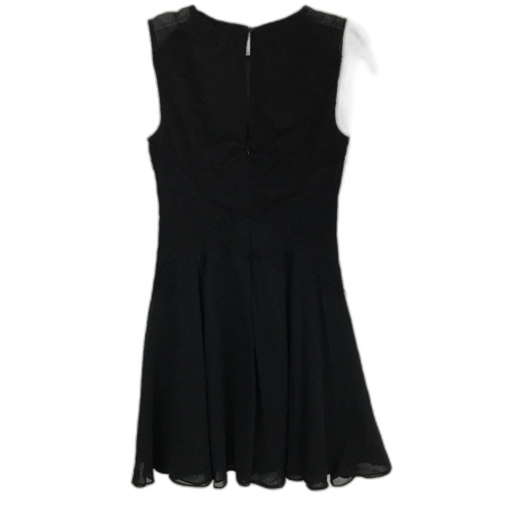 Forever New Black High-Neck Lace Details A-Line Mini Dress Ladies Size AU 8