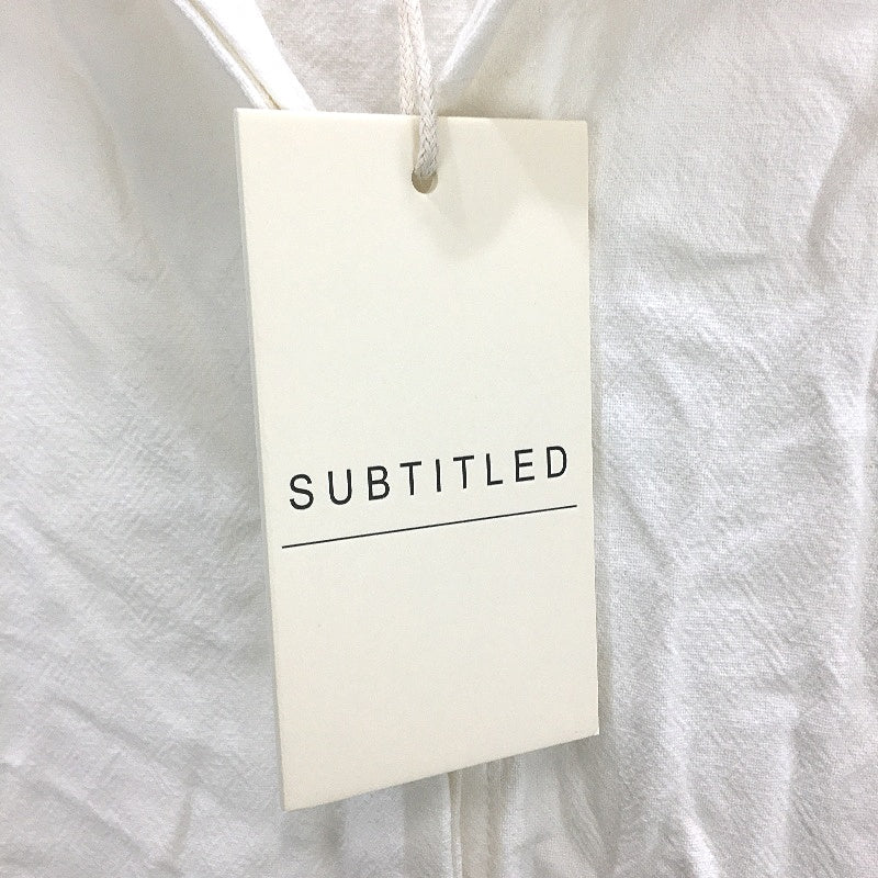 Subtitled White Linen Short Sleeve Button-Up 'Miles' Playsuit Ladies Size S NEW