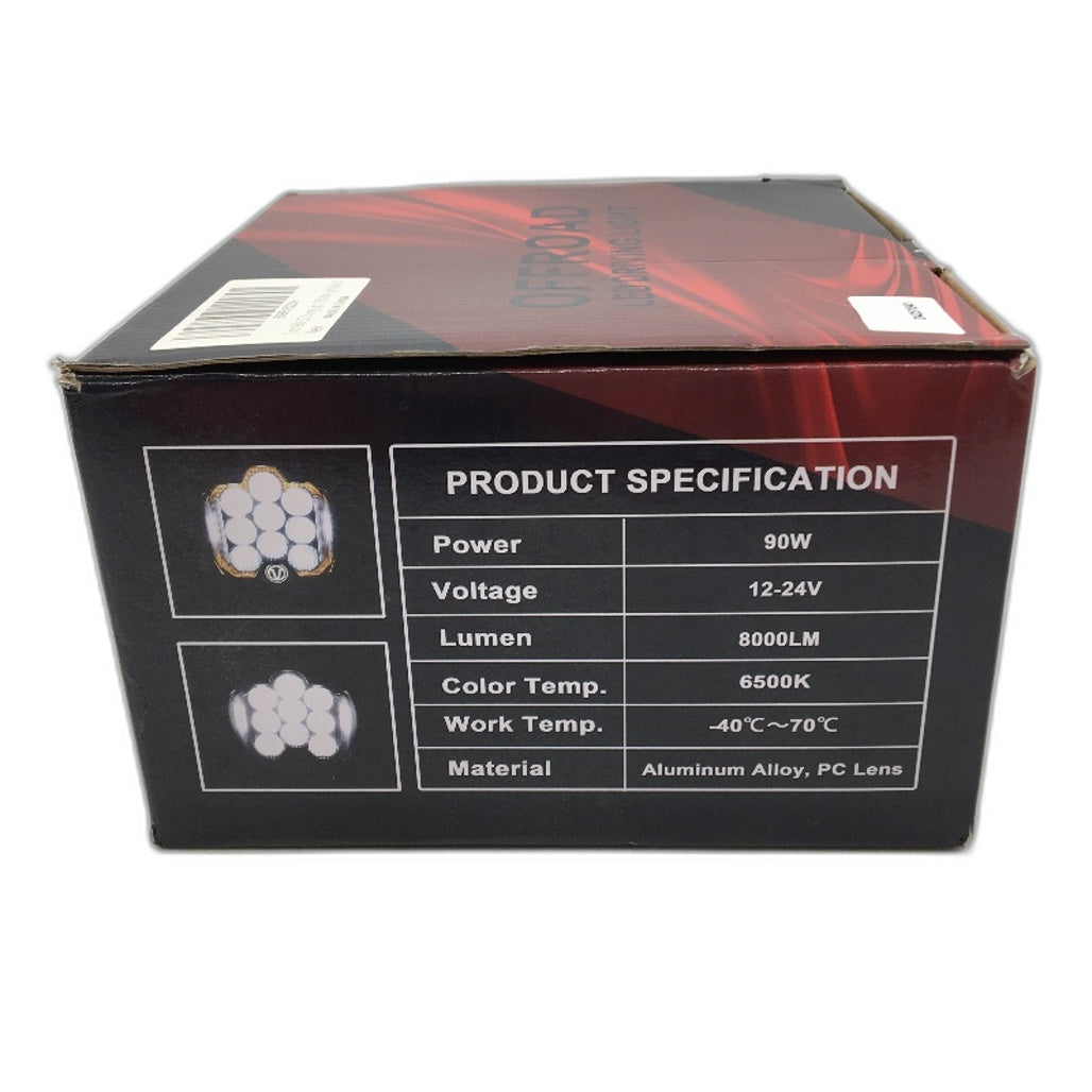 Offroad 7 Inch 90w  LED Driving Light 8000LM Aluminum Alloy NEW