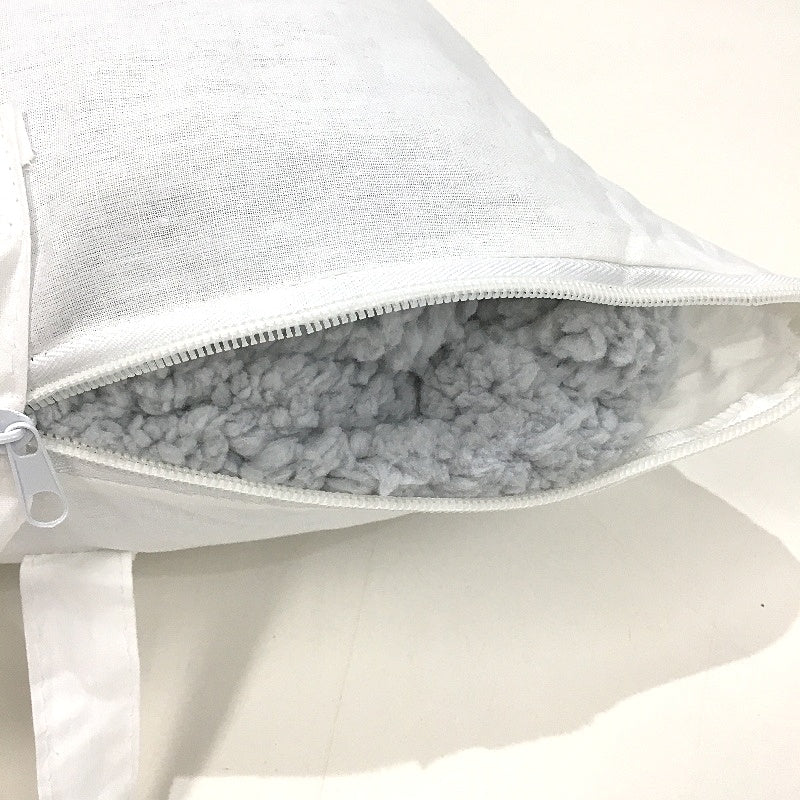 Kirkton House Grey Pillow Snuggle Sherpa Fleece Fabric Cover Soft Fluffy NEW