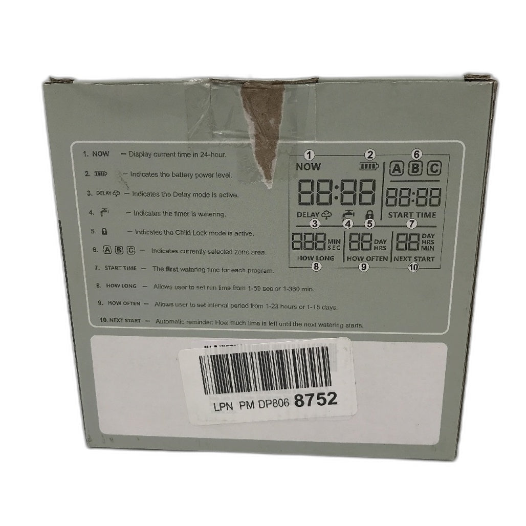 Water Timer 3 Outlet Independent Control IPX5 For BS Connector HCT-378 NEW