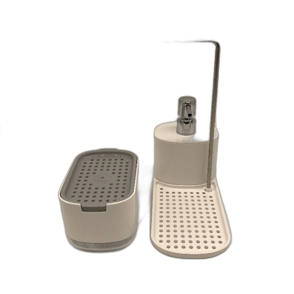 Hygenic Soap Dispenser Organised Storage Hang Damp Cloths Drain Design NEW
