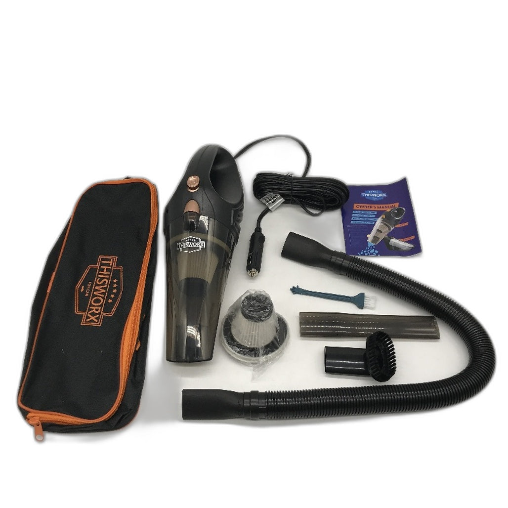 Thisworx Corded Car Vacuum Cleaner With Accessory Kit 8A DC 12V 110W NEW