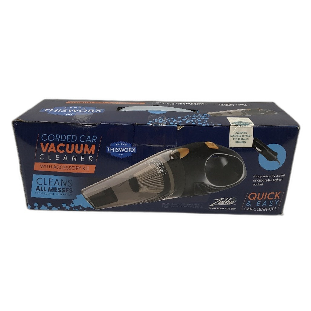 Thisworx Corded Car Vacuum Cleaner With Accessory Kit 8A DC 12V 110W NEW