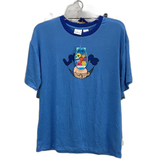 Peter Alexander Mr Lazy Soft Blue Shortsleeve Pyjama Set Boys Size AU 14 NEW