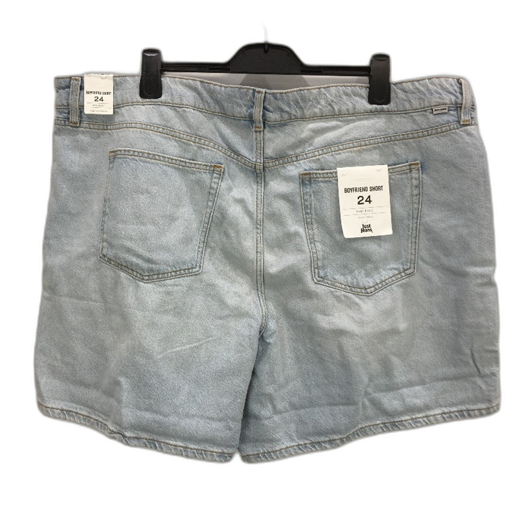 Just Jeans Curve Originals Crystal Blue Boyfriend Shorts Ladies Size AU 24 NEW
