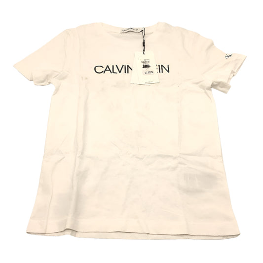 Calvin Klein Jeans Institutional Basic White Crew T-Shirt Boys Size AU 8 NEW