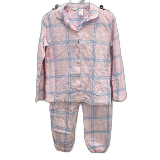Peter Alexander Pink and Blue Soft Check Longsleeve Pyjama Set Girls Size AU 14