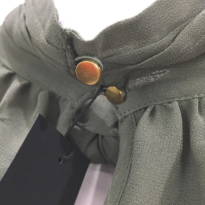 Portmans Ramy Sheer Longsleeve Kelp Green Blouse Ladies Size AU 10 NEW