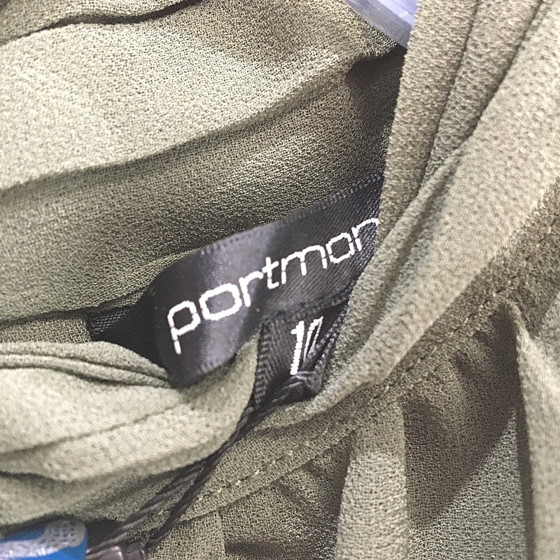 Portmans Ramy Sheer Longsleeve Kelp Green Blouse Ladies Size AU 10 NEW