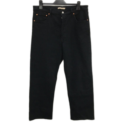 Levi's Ribcage Straight Ankle High Rise Black Jeans Ladies Size W34 L29 NEW