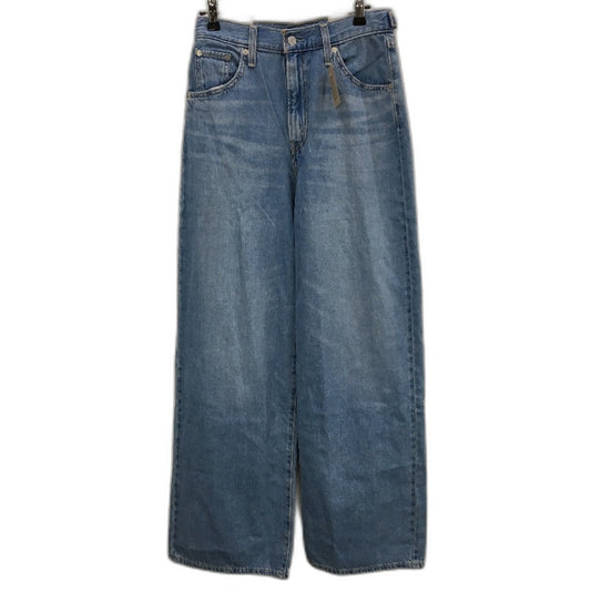 Levi's Cinch Baggy Wide Straight Leg Blue Cotton Jeans Ladies Size W26 L31 NEW