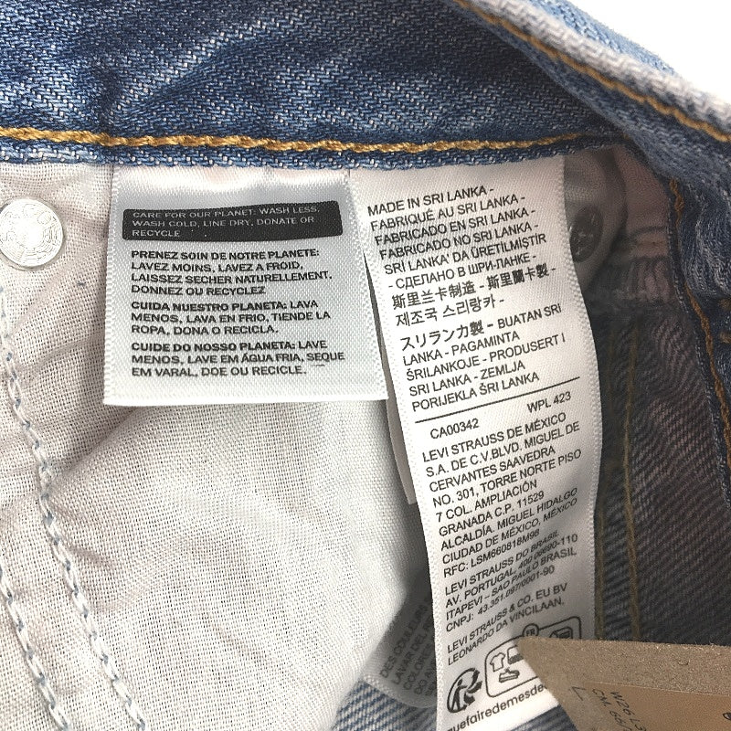 Levi's Cinch Baggy Wide Straight Leg Blue Cotton Jeans Ladies Size W26 L31 NEW